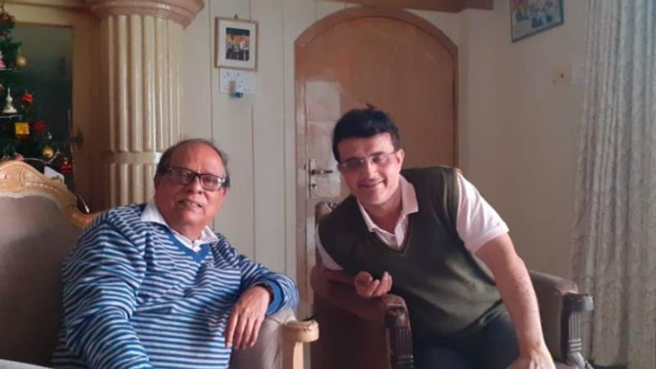 CPI(M) leader Ashok Bhattacharya visits Sourav Ganguly's house CPI(M) leader Ashok Bhattacharya visits Sourav Ganguly's house