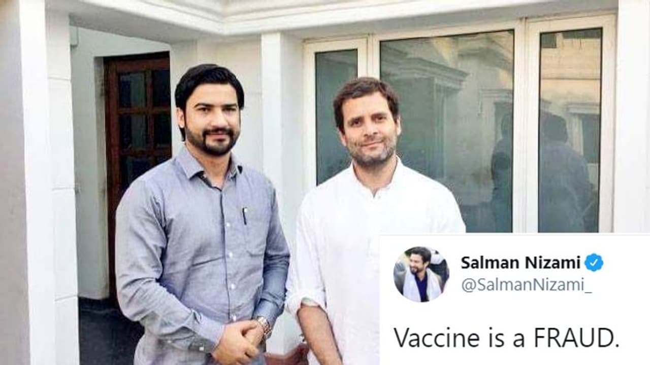 अखिलेश के बाद अब इस कांग्रेसी नेता ने वैक्सीन को बताया 'फ्रॉड', सोशल मीडिया यूजर्स ने लगा दी क्लास अखिलेश के बाद अब इस कांग्रेसी नेता ने वैक्सीन को बताया 'फ्रॉड', सोशल मीडिया यूजर्स ने लगा दी क्लास