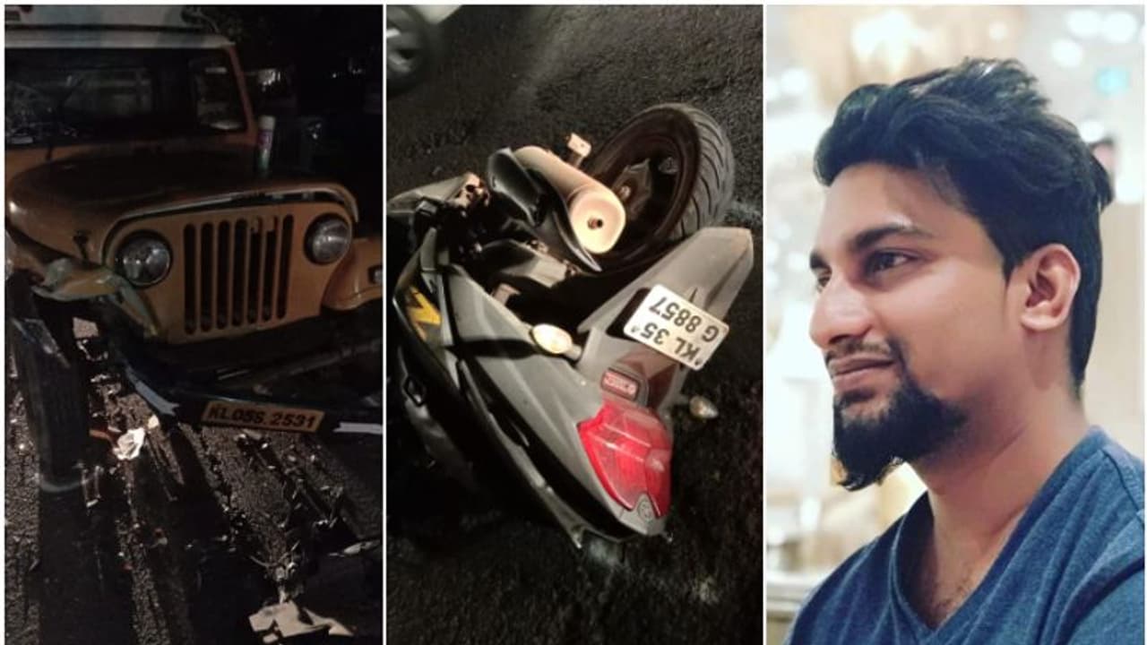 സ്കൂട്ടറും പിക്കപ്പും കൂട്ടിയിടിച്ചു; വിവാഹത്തിന് നാല് ദിവസം മുമ്പ് യുവാവിന്റെ ജീവനെടുത്ത് വാഹനാപകടം സ്കൂട്ടറും പിക്കപ്പും കൂട്ടിയിടിച്ചു; വിവാഹത്തിന് നാല് ദിവസം മുമ്പ് യുവാവിന്റെ ജീവനെടുത്ത് വാഹനാപകടം