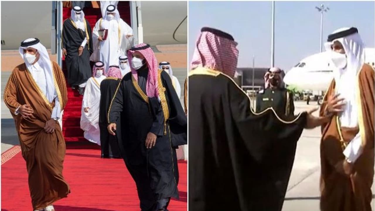 നാലു വര്ഷത്തിന് ശേഷം ഖത്തര് അമീര് സൗദിയില്; നേരിട്ടെത്തി സ്വീകരിച്ച് കിരീടാവകാശി നാലു വര്ഷത്തിന് ശേഷം ഖത്തര് അമീര് സൗദിയില്; നേരിട്ടെത്തി സ്വീകരിച്ച് കിരീടാവകാശി