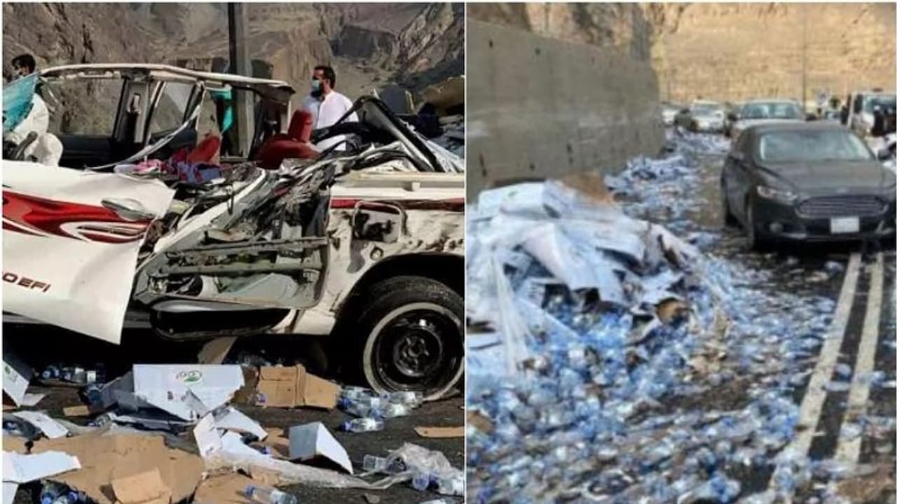 സൗദിയില് ലോറിയും കാറുകളും കൂട്ടിയിടിച്ച് അപകടം; ഒരാള് മരിച്ചു സൗദിയില് ലോറിയും കാറുകളും കൂട്ടിയിടിച്ച് അപകടം; ഒരാള് മരിച്ചു