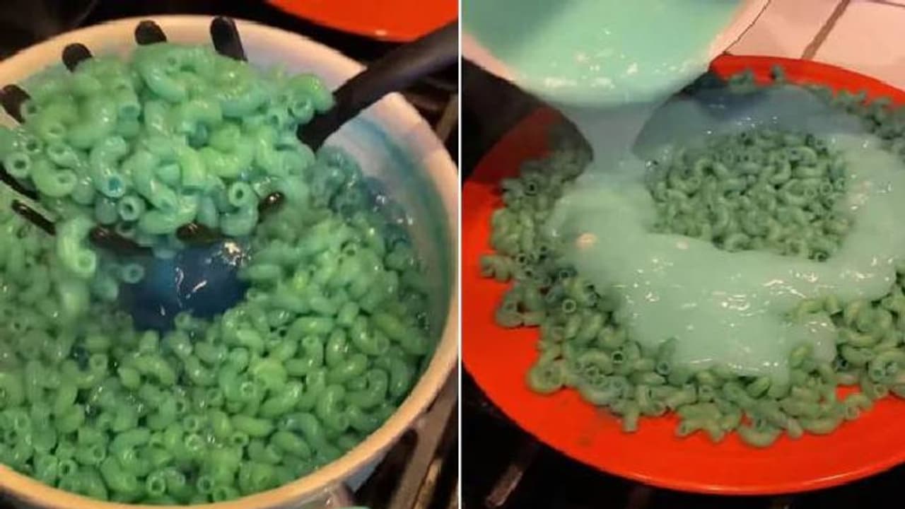 ഈ പാസ്ത എന്താ നീലനിറത്തില്? വിചിത്രമായ പാചകവുമായി യുവാവ്; വിമര്ശനം ഈ പാസ്ത എന്താ നീലനിറത്തില്? വിചിത്രമായ പാചകവുമായി യുവാവ്; വിമര്ശനം