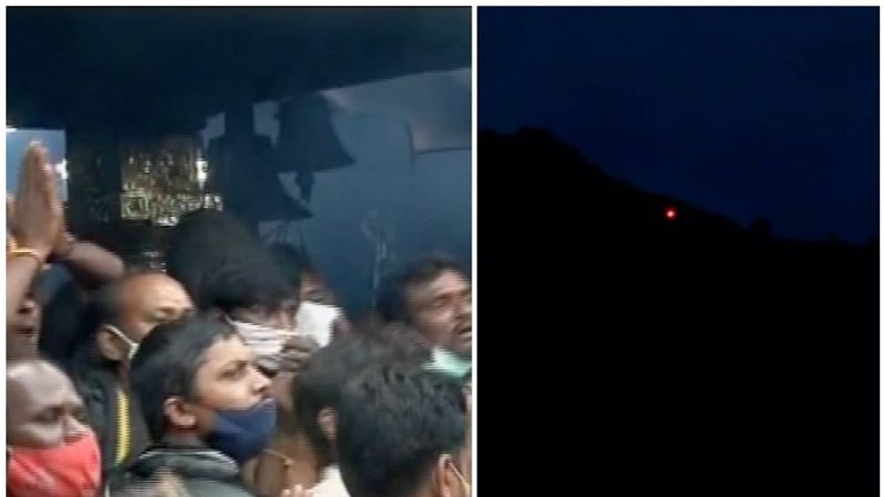 പൊന്നമ്പലമേട്ടിൽ മകരജ്യോതി തെളിഞ്ഞു; ഭക്തിയുടെ പാരമ്യത്തിൽ ശബരിമല പൊന്നമ്പലമേട്ടിൽ മകരജ്യോതി തെളിഞ്ഞു; ഭക്തിയുടെ പാരമ്യത്തിൽ ശബരിമല