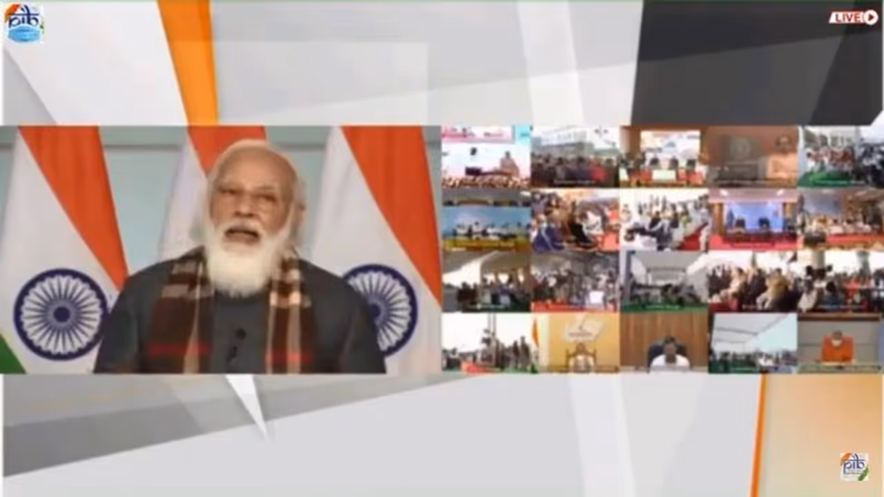 PM Modi flags off 8 trains connecting different regions of country to Statue of Unity in Gujarat PM Modi flags off 8 trains connecting different regions of country to Statue of Unity in Gujarat