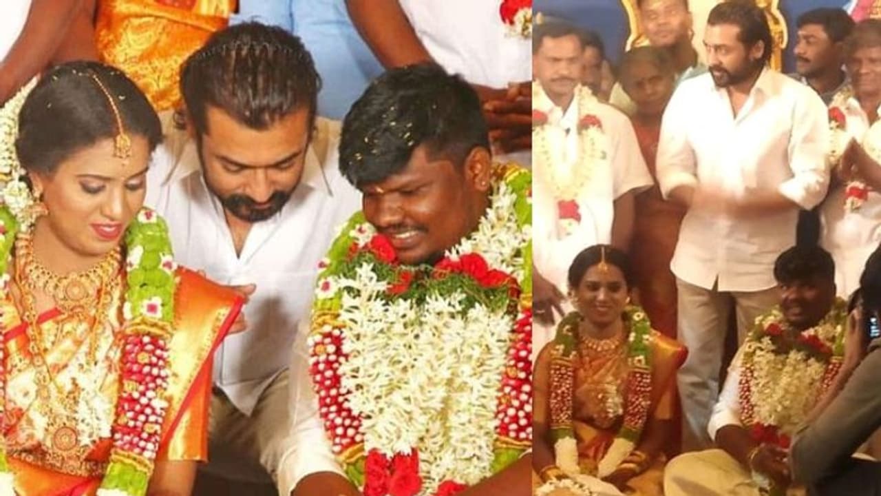 താലി എടുത്ത് കൊടുത്ത് അനുഗ്രഹിച്ച് സൂര്യ, ആരാധകന്റെ വിവാഹത്തിന് സര്പ്രൈസുമായി താരം, വീഡിയോ താലി എടുത്ത് കൊടുത്ത് അനുഗ്രഹിച്ച് സൂര്യ, ആരാധകന്റെ വിവാഹത്തിന് സര്പ്രൈസുമായി താരം, വീഡിയോ