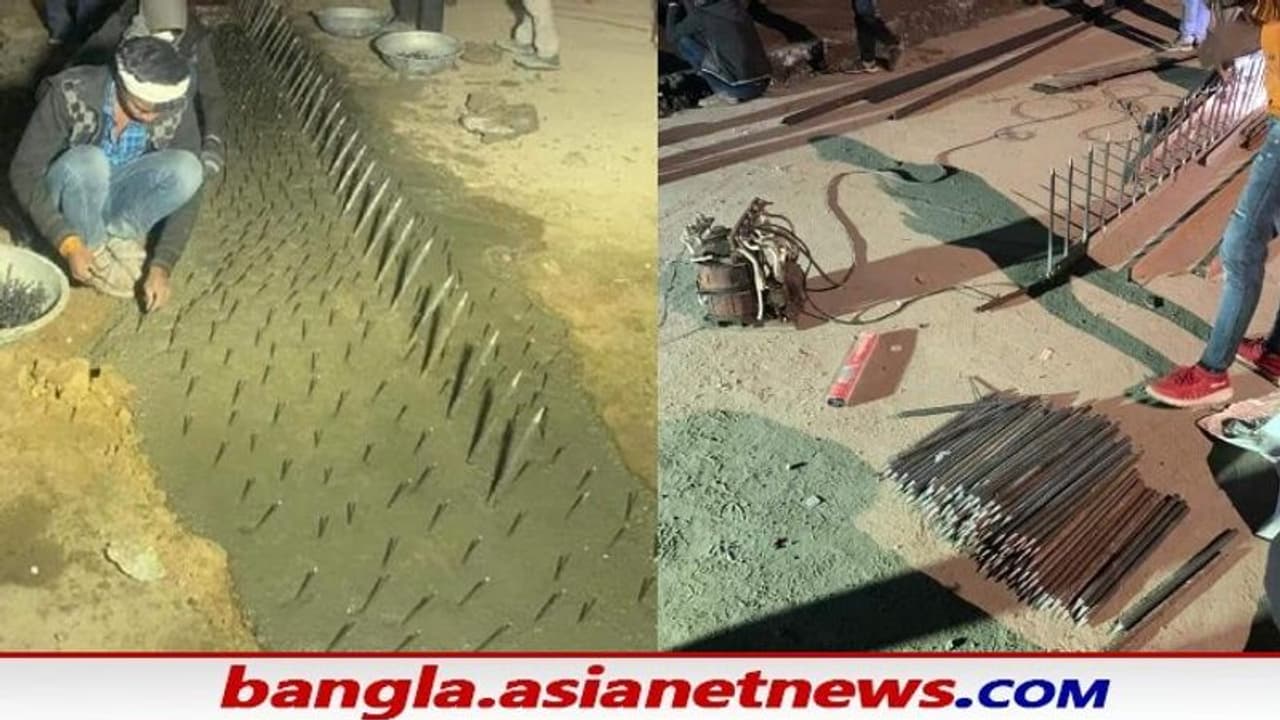 পেরেক, সিমেন্টের দেওয়াল, ড্রোনের ব্যবহার, আন্দোলনের কৃষকদের জন্য 'দুর্ভেদ্য' দিল্লি