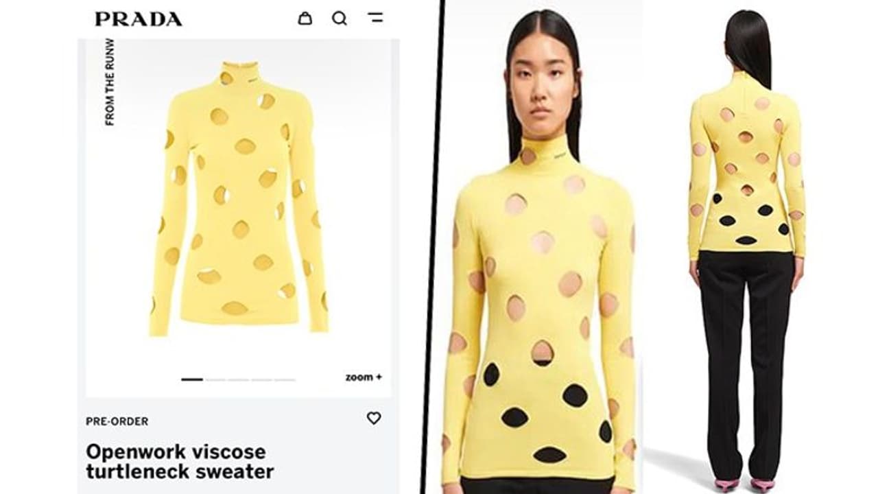 Prada's new yellow sweater will make you look like Swiss cheese: Here's how netizens reacted Prada's new yellow sweater will make you look like Swiss cheese: Here's how netizens reacted