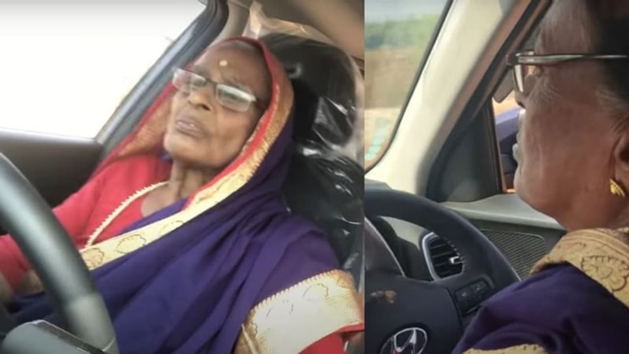 ವಯಸ್ಸು ಕೇವಲ ನಂಬರ್; 89ರ ಇಳಿವಯಸ್ಸಿನಲ್ಲಿ ಕಾರು ಕಲಿತ ಅಜ್ಜಿ! ವಯಸ್ಸು ಕೇವಲ ನಂಬರ್; 89ರ ಇಳಿವಯಸ್ಸಿನಲ್ಲಿ ಕಾರು ಕಲಿತ ಅಜ್ಜಿ!