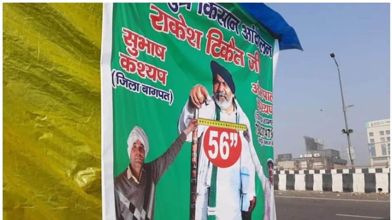 'ഹീറോ, 56 ഇഞ്ച് നെഞ്ചളവ്'; രാകേഷ് ടികായത്തിനെ പുകഴ്ത്തി പോസ്റ്ററുകള്‍