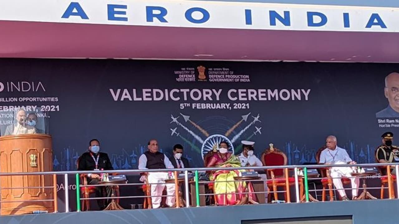 ಏರೋ ಇಂಡಿಯಾ ಶೋಗೆ ತೆರೆ; ಕನ್ನಡದಲ್ಲಿ ರಾಜನಾಥ್ ಸಿಂಗ್ ಮಾತು!