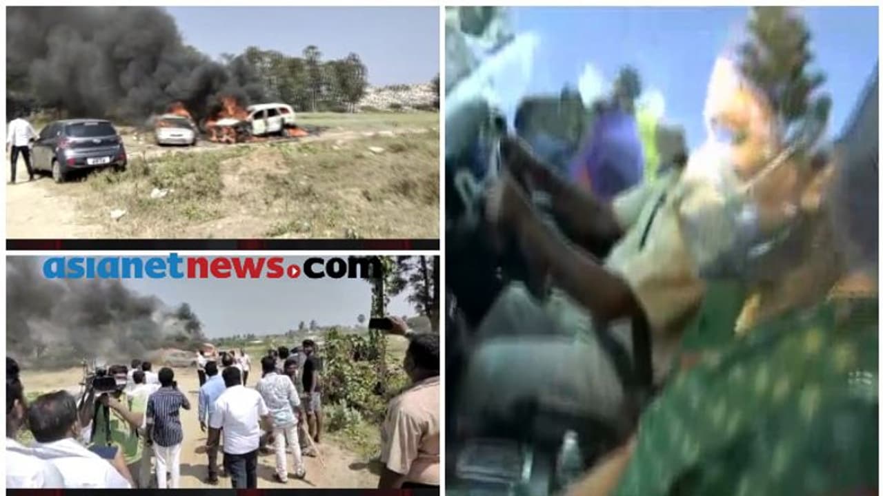 നാടകീയം ചിന്നമ്മയുടെ വരവ്, റാലിക്കിടെ കാറുകൾക്ക് തീ പിടിച്ചു, കൊടി മാറ്റുന്നതിലും തർക്കം