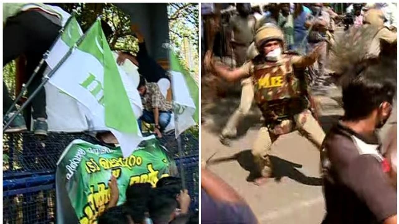 മലപ്പുറത്ത് എംഎസ്എഫ് പ്രവർത്തകർ സിപിഎം സമര വേദിയിലേക്ക് ഓടിക്കയറി; സംഘർഷത്തിൽ നിരവധി പേർക്ക് പരിക്ക് മലപ്പുറത്ത് എംഎസ്എഫ് പ്രവർത്തകർ സിപിഎം സമര വേദിയിലേക്ക് ഓടിക്കയറി; സംഘർഷത്തിൽ നിരവധി പേർക്ക് പരിക്ക്