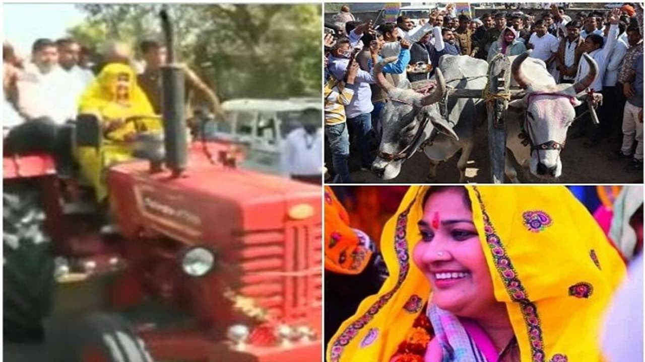 రైతు ఉద్యమానికి మద్ధతు.. ట్రాక్టర్ పై అసెంబ్లీకి మహిళా ఎమ్మెల్యే.. రైతు ఉద్యమానికి మద్ధతు.. ట్రాక్టర్ పై అసెంబ్లీకి మహిళా ఎమ్మెల్యే..