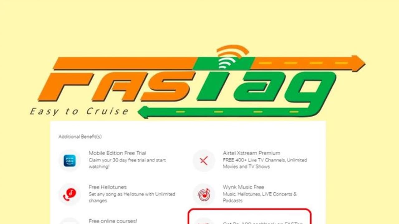 ఎయిర్టెల్ కస్టమర్లకు ఫాస్ట్ ట్యాగ్ గ్రేట్ ఆఫర్.. ఆన్ లిమిటెడ్ ప్లాన్లతో క్యాష్బ్యాక్ కూడా.. ఎయిర్టెల్ కస్టమర్లకు ఫాస్ట్ ట్యాగ్ గ్రేట్ ఆఫర్.. ఆన్ లిమిటెడ్ ప్లాన్లతో క్యాష్బ్యాక్ కూడా..