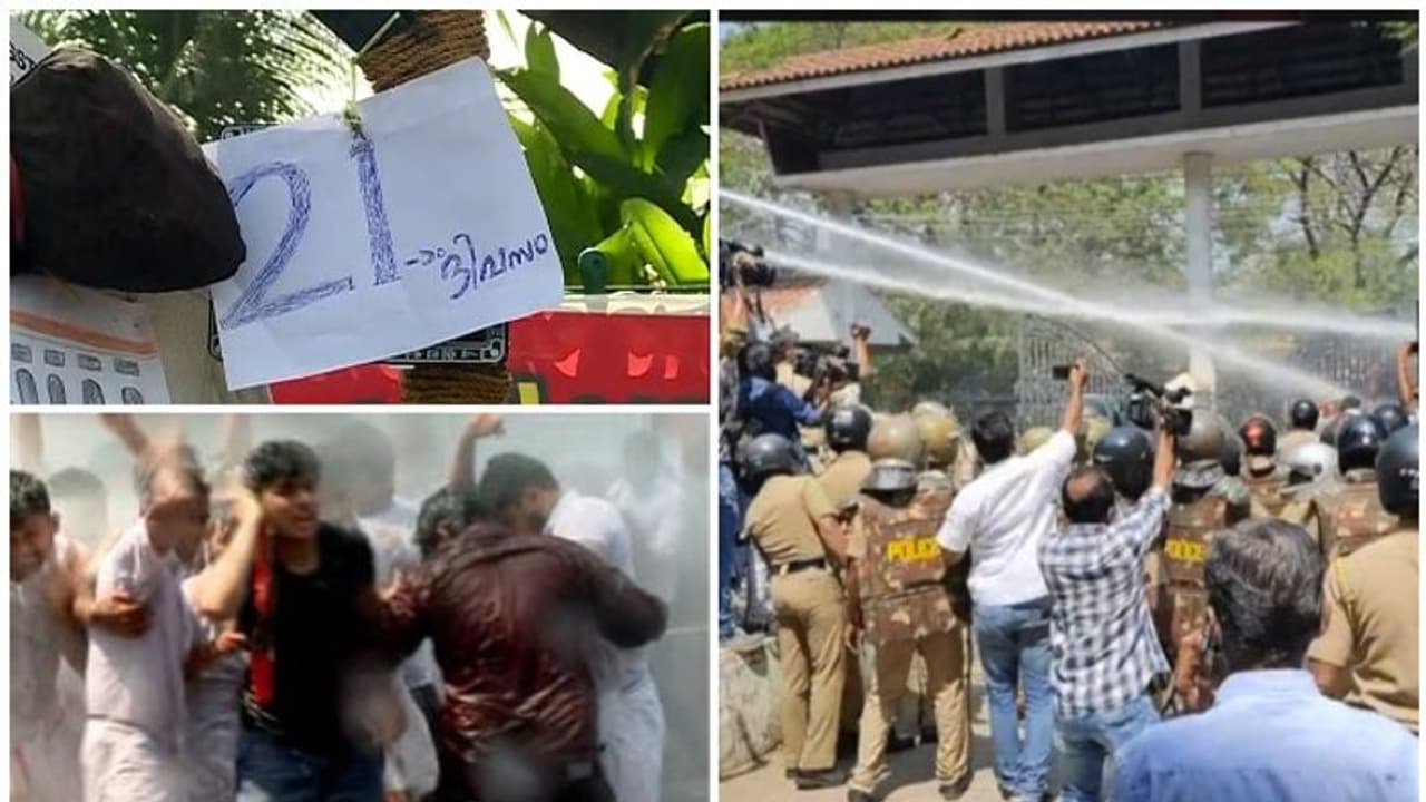 സെക്രട്ടറിയേറ്റിന് മുന്നിൽ മുട്ടിലിഴഞ്ഞും യാചിച്ചും ഉദ്യോഗാർഥികൾ: പ്രതിഷേധ മാർച്ചുകളിൽ ലാത്തി ചാർജ്, ജലപീരങ്കി സെക്രട്ടറിയേറ്റിന് മുന്നിൽ മുട്ടിലിഴഞ്ഞും യാചിച്ചും ഉദ്യോഗാർഥികൾ: പ്രതിഷേധ മാർച്ചുകളിൽ ലാത്തി ചാർജ്, ജലപീരങ്കി