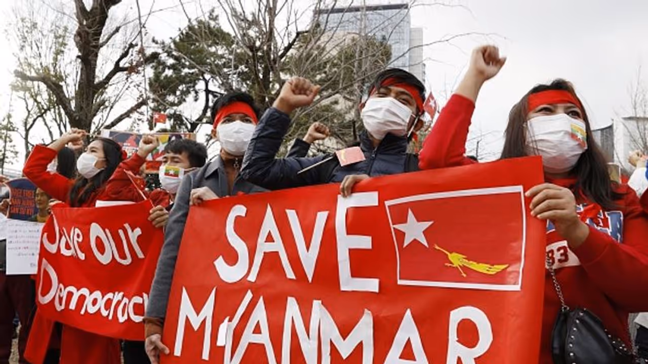 Three Myanmar cops flee in opposition to carry out junta's orders, seek refuge in India Three Myanmar cops flee in opposition to carry out junta's orders, seek refuge in India