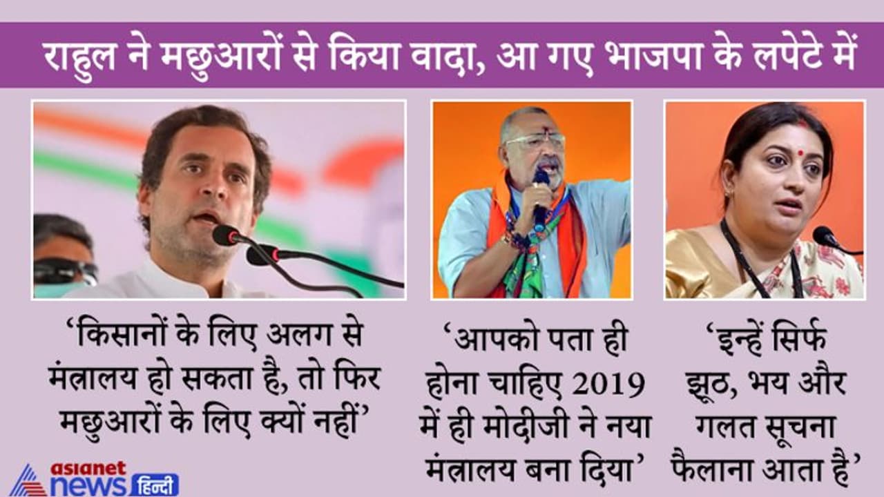 मछुआरों के लिए अलग मंत्रालय मांग फंसे राहुल, गिरिराज स्मृति का इटालियन भाषा में जवाब 2019 में ही बन गया मछुआरों के लिए अलग मंत्रालय मांग फंसे राहुल, गिरिराज स्मृति का इटालियन भाषा में जवाब 2019 में ही बन गया