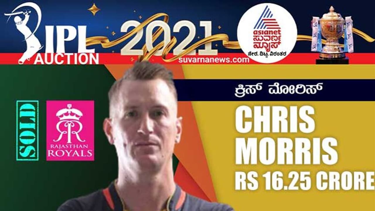 IPL Auction 2021: ಐಪಿಎಲ್ ಇತಿಹಾಸದಲ್ಲೇ ದಾಖಲೆ ಮೊತ್ತಕ್ಕೆ ಕ್ರಿಸ್ ಮೊರಿಸ್ ಸೇಲ್!