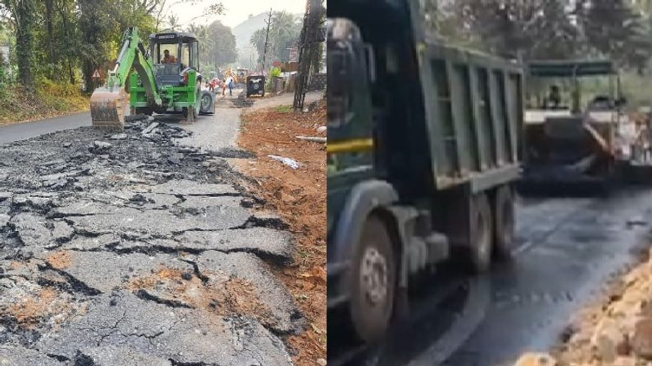 കോഴിക്കോട് കൊല്ലഗൽ ദേശീയപാതയിലെ പുതിയ ടാറിങ്ങിൽ വിളളൽ: പൊളിച്ചുമാറ്റി റീടാറിങ് തുടങ്ങി കോഴിക്കോട് കൊല്ലഗൽ ദേശീയപാതയിലെ പുതിയ ടാറിങ്ങിൽ വിളളൽ: പൊളിച്ചുമാറ്റി റീടാറിങ് തുടങ്ങി
