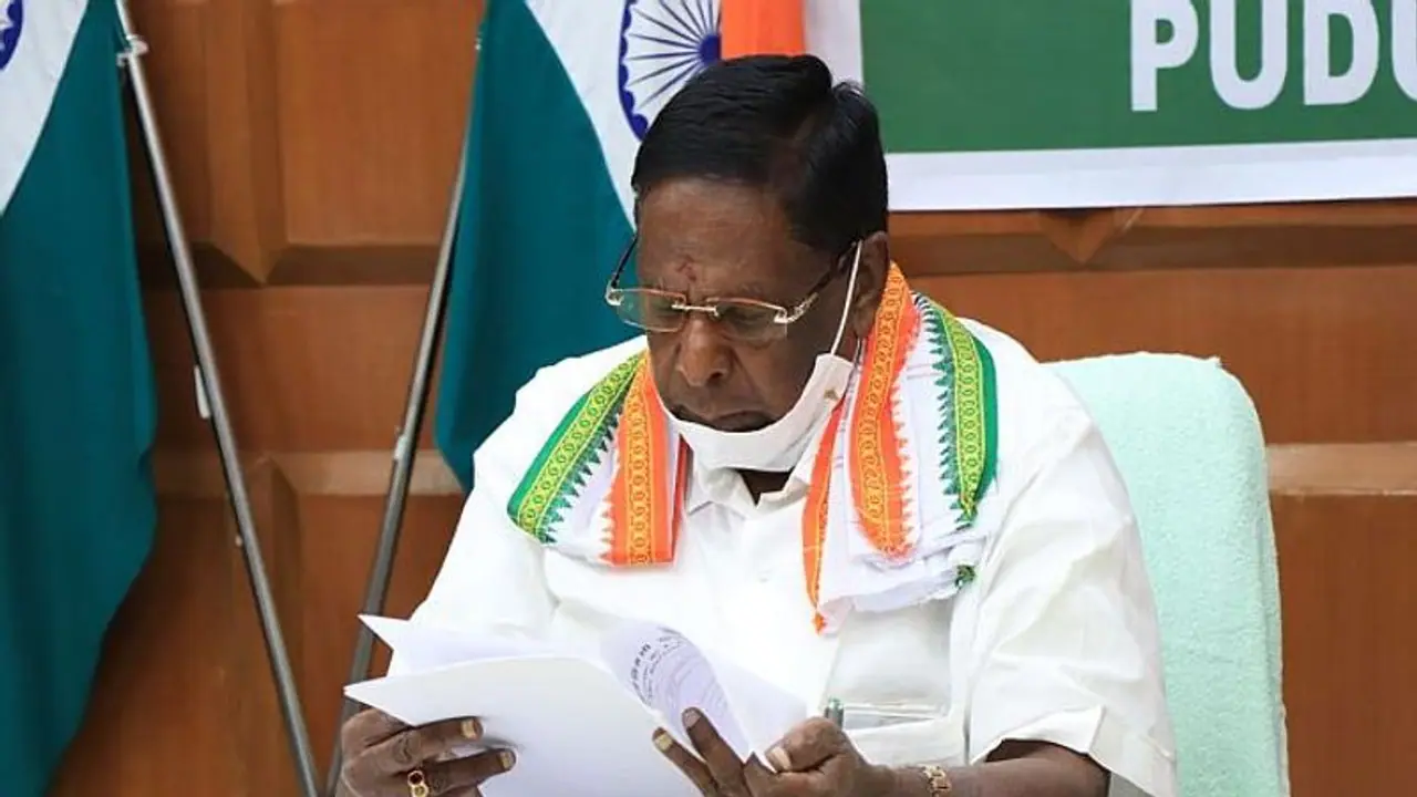 Puducherry CM Narayanasamy submits resignation after failing to prove majority in Assembly