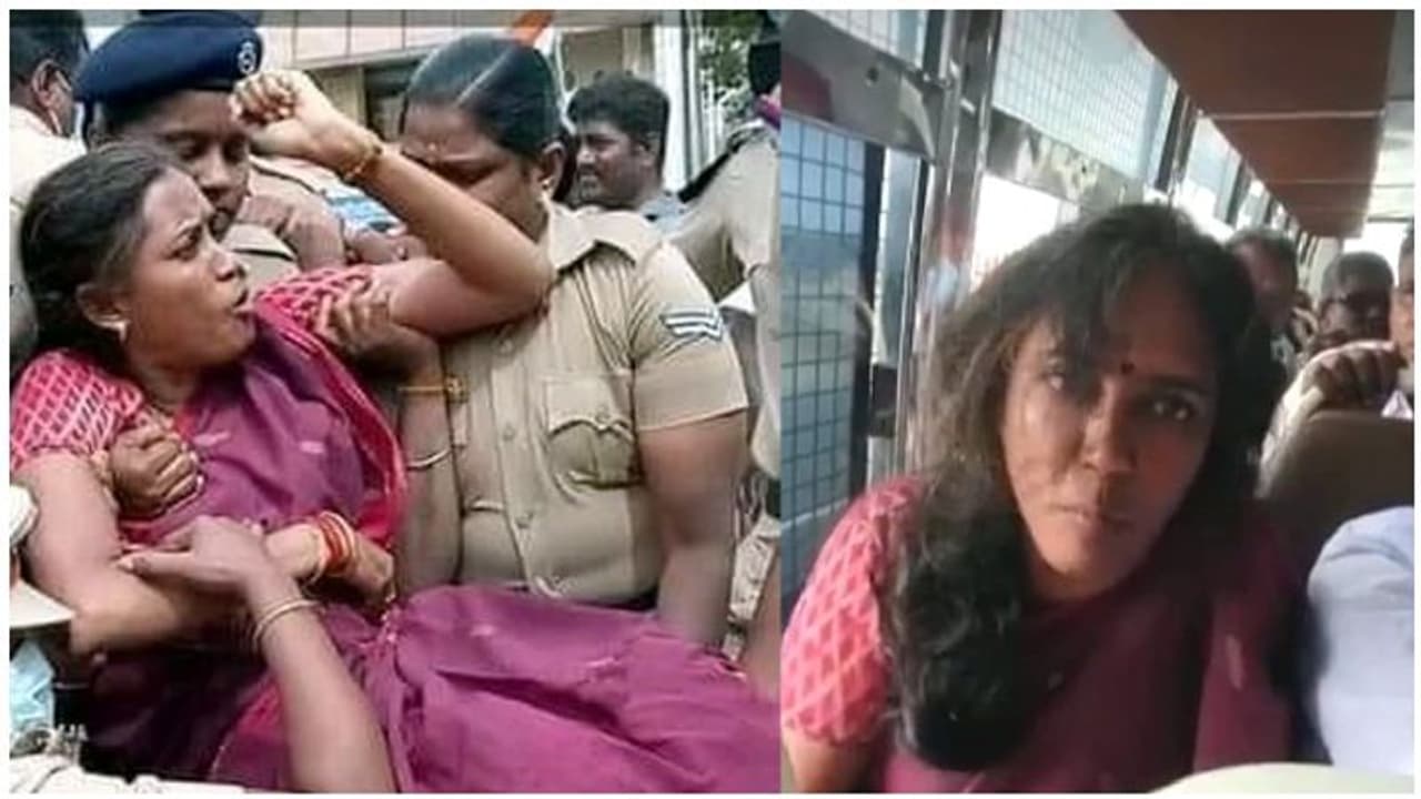 தலைவிரி கோலமாய் அழுது புலம்பும் காங்கிரஸ் எம்.பி ஜோதிமணி... குண்டுகட்டாக தூக்கி சென்று கைது செய்த போலீஸ்..! தலைவிரி கோலமாய் அழுது புலம்பும் காங்கிரஸ் எம்.பி ஜோதிமணி... குண்டுகட்டாக தூக்கி சென்று கைது செய்த போலீஸ்..!