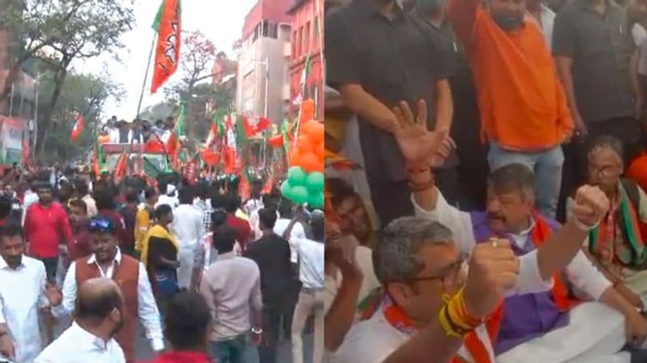 বিজেপির রথ যাত্রা ঘিরে রণক্ষেত্র রাজ্যের দুই প্রান্ত, তৃণমূলকে একযোগে আক্রমণ শুভেন্দু কৈলাস অর্জুনদের বিজেপির রথ যাত্রা ঘিরে রণক্ষেত্র রাজ্যের দুই প্রান্ত, তৃণমূলকে একযোগে আক্রমণ শুভেন্দু কৈলাস অর্জুনদের