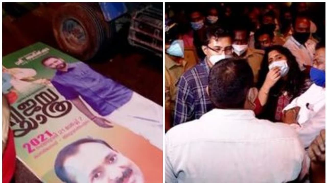 തലസ്ഥാനത്തെ ഫ്ലക്സ് ബോർഡുകൾ നീക്കി; ബിജെപി പ്രവർത്തകരും ഉദ്യോഗസ്ഥരും തമ്മിൽ വാക്പോര് തലസ്ഥാനത്തെ ഫ്ലക്സ് ബോർഡുകൾ നീക്കി; ബിജെപി പ്രവർത്തകരും ഉദ്യോഗസ്ഥരും തമ്മിൽ വാക്പോര്