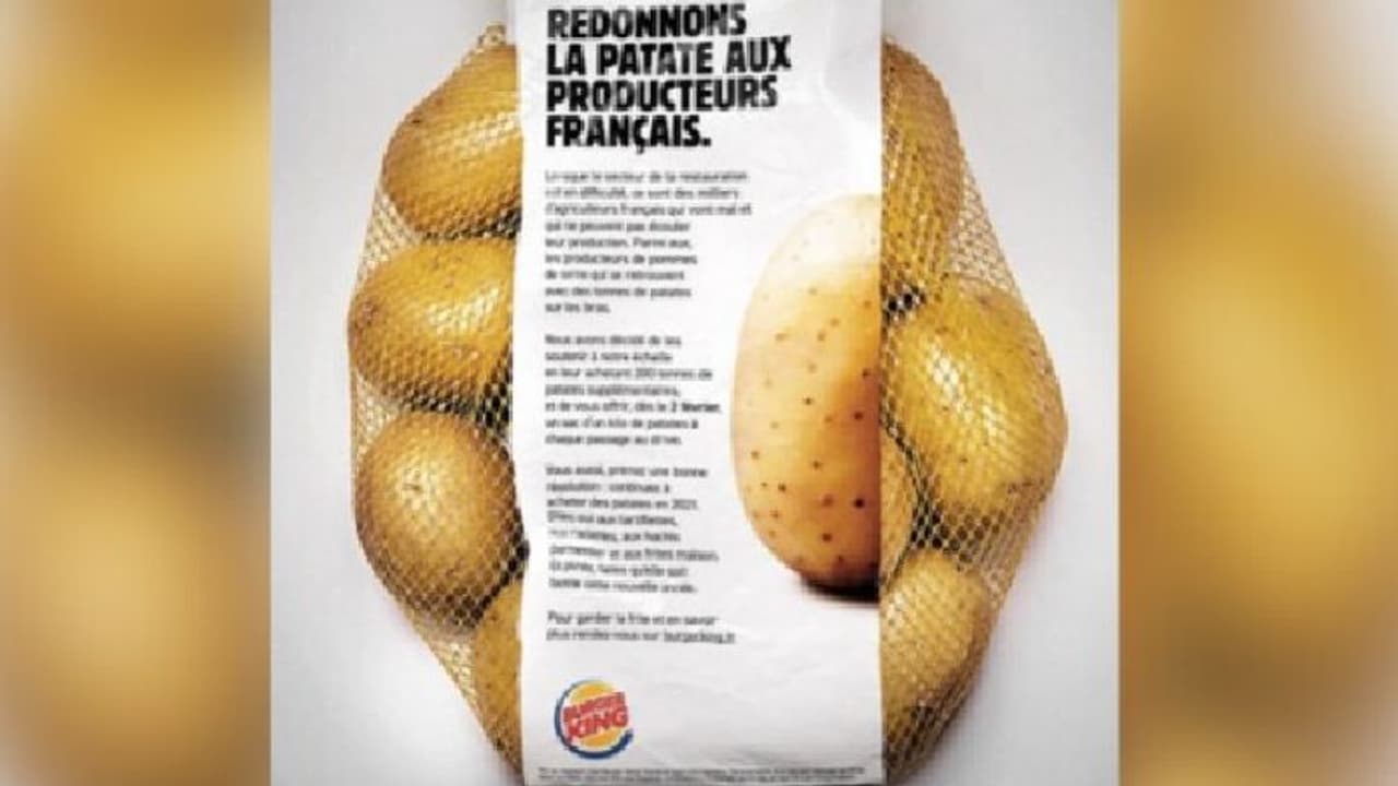 ബര്‍ഗര്‍ ഓര്‍ഡര്‍ ചെയ്താല്‍ ഒരു കിലോ 'ഫ്രഷ്' ഉരുളക്കിഴങ്ങ് 'ഫ്രീ'