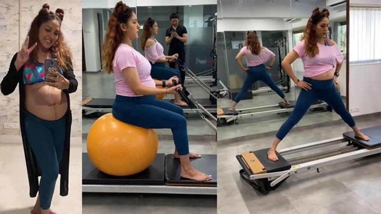 നിറവയറിൽ ഗായികയുടെ വർക്കൗട്ട്; വിമർശനവുമായി സോഷ്യല്‍ മീഡിയ