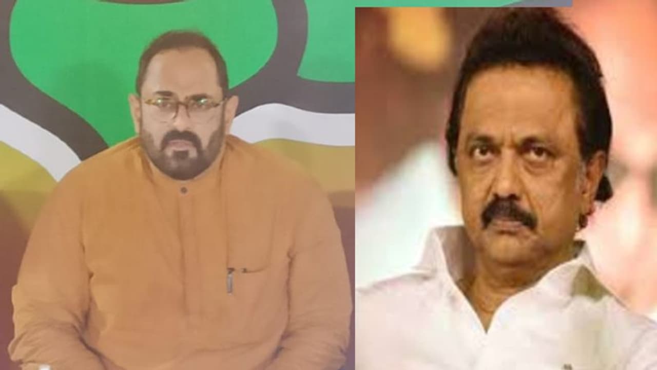 Rising Sun இல்ல; Rising Sons..! திமுக மற்றும் காங்கிரஸை கடுமையாக விளாசிய ராஜீவ் சந்திரசேகர்