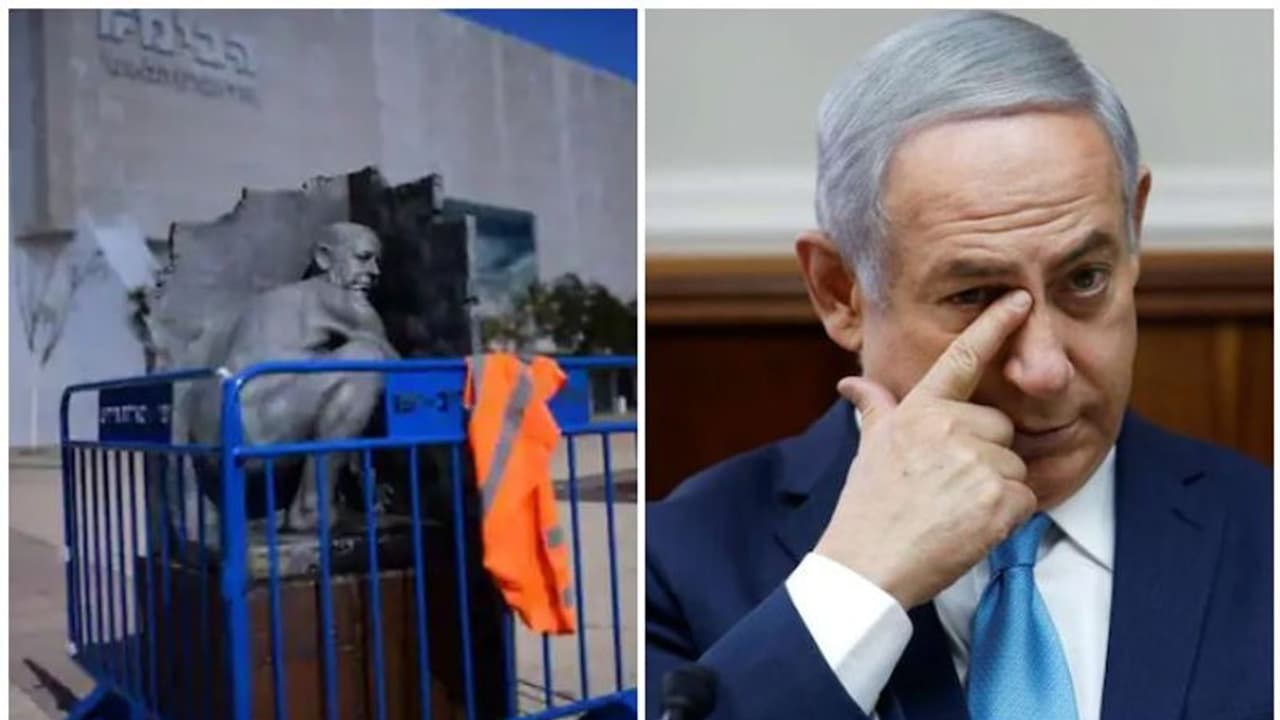 നഗരമധ്യത്തില്‍ ഇസ്രയേല്‍ പ്രധാനമന്ത്രിയുടെ നഗ്ന പ്രതിമ; ശില്‍പ്പി 'അജ്ഞാതന്‍'.!