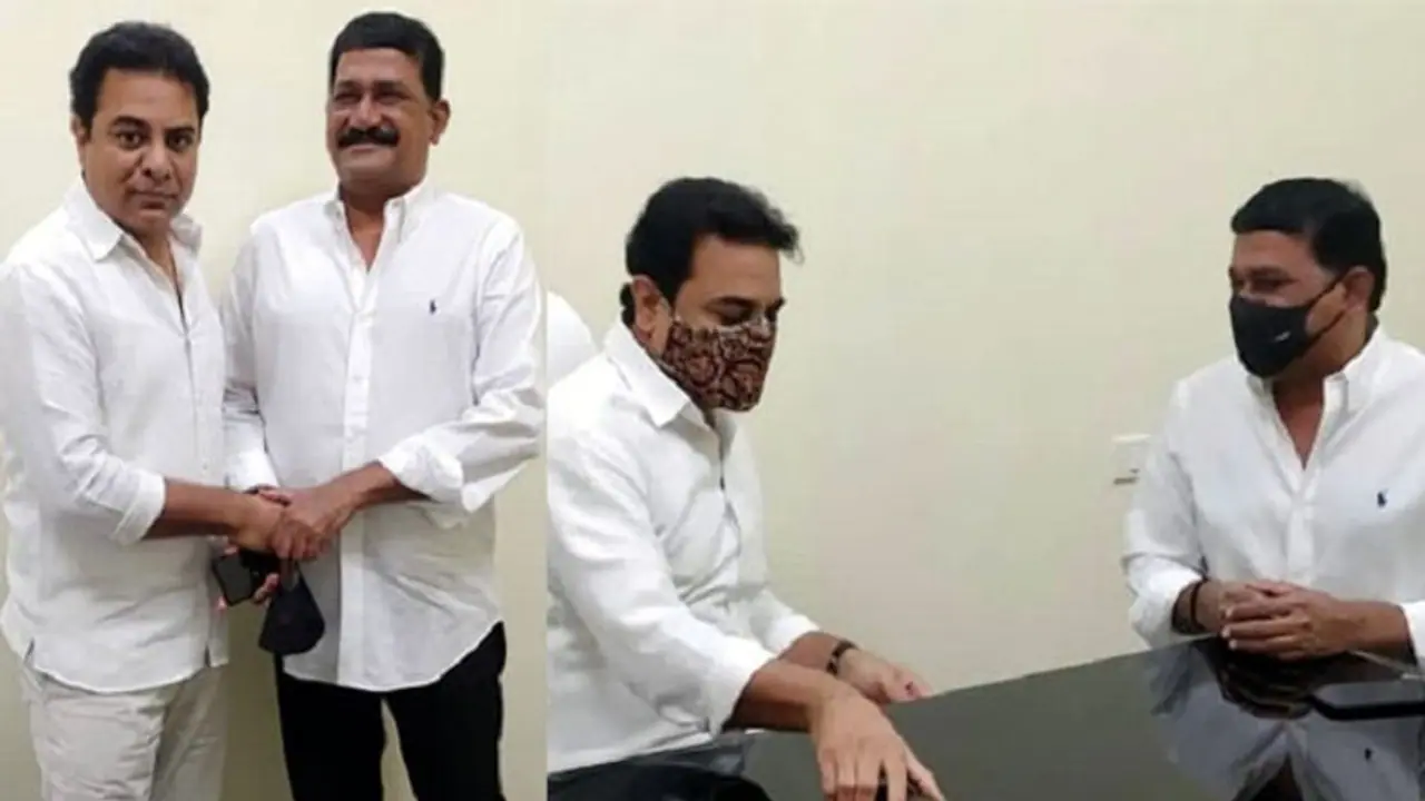 విశాఖ వస్తా: గంటా శ్రీనివాస్ రావు భేటీలో తెలంగాణ మంత్రి కేటీఆర్