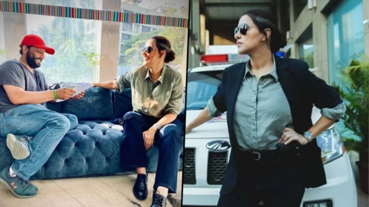 Neha Dhupia's cop look from the upcoming thriller, 'A Thursday' is out