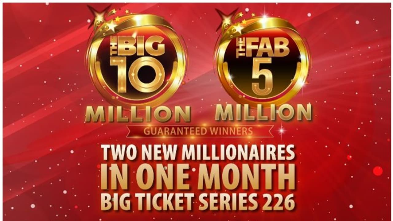 ഇത്തവണ രണ്ടുപേര്ക്ക് കോടീശ്വരന്മാരാകാം; ബിഗ് ടിക്കറ്റ് ചരിത്രത്തിലെ ഏറ്റവും വലിയ രണ്ടാം സമ്മാനത്തുക നേടാം ഇത്തവണ രണ്ടുപേര്ക്ക് കോടീശ്വരന്മാരാകാം; ബിഗ് ടിക്കറ്റ് ചരിത്രത്തിലെ ഏറ്റവും വലിയ രണ്ടാം സമ്മാനത്തുക നേടാം