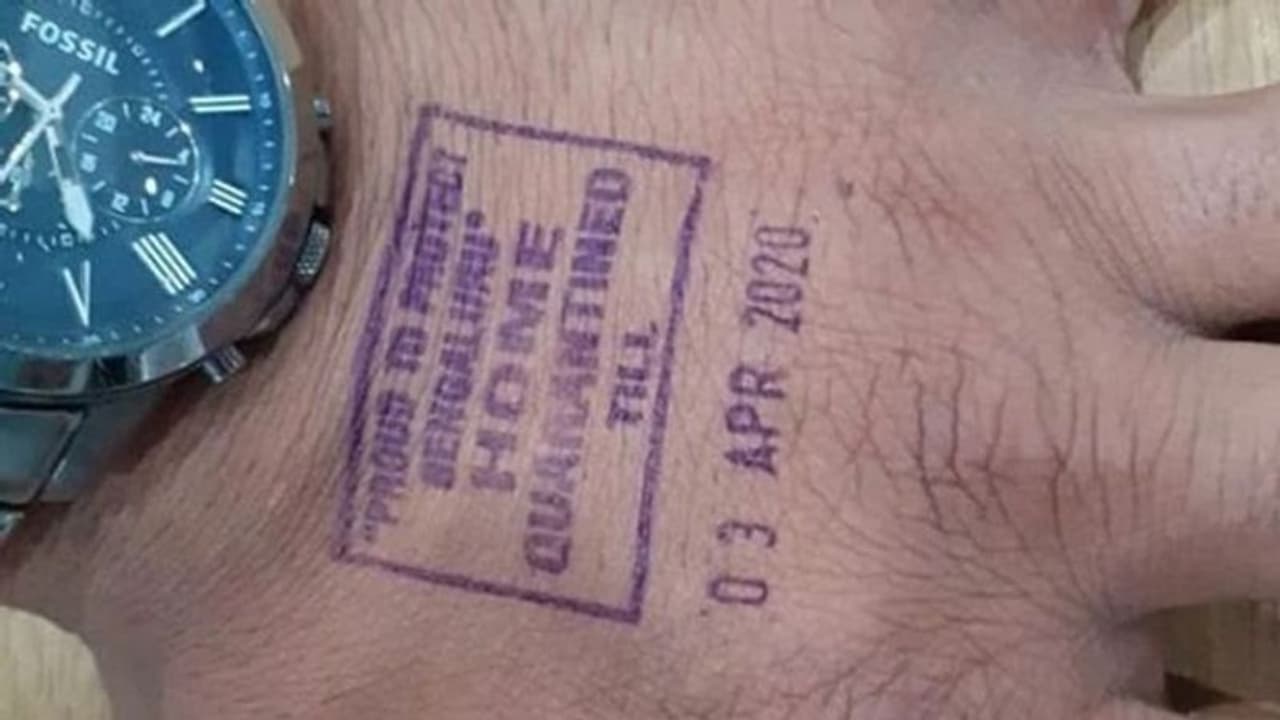 ಕೊರೋನಾ ಸೋಂಕಿತರ ಕೈಗೆ ಮತ್ತೆ ಸೀಲ್: ಸಚಿವ ಸುಧಾಕರ್ ಕೊರೋನಾ ಸೋಂಕಿತರ ಕೈಗೆ ಮತ್ತೆ ಸೀಲ್: ಸಚಿವ ಸುಧಾಕರ್