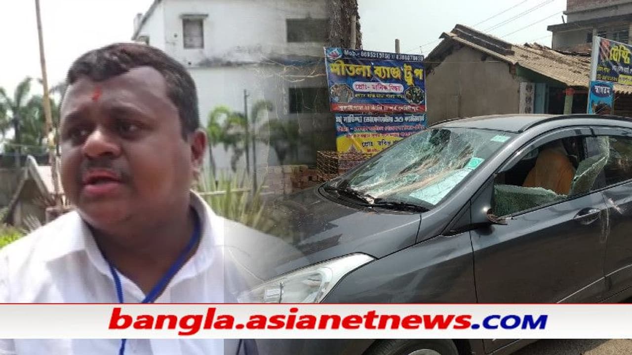 কাঁথিতে শুভেন্দুর ভাইয়ের গাড়িতে হামলা ভেঙে চুরমার কাচ, বেধড়ক মার চালককে