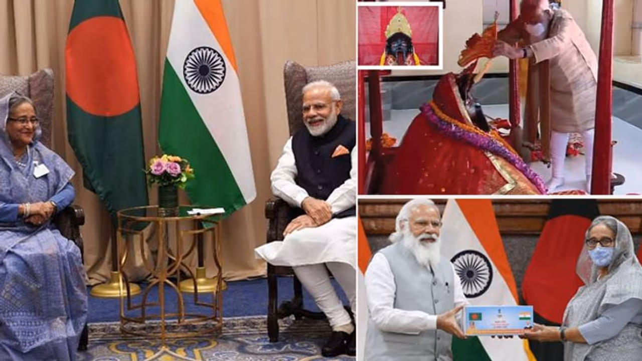 पड़ोसी बांग्लादेश को तरक्की की नई उम्मीद जगाकर लौटे मोदी, कई सौगातें पाकर हसीना ने की तारीफ पड़ोसी बांग्लादेश को तरक्की की नई उम्मीद जगाकर लौटे मोदी, कई सौगातें पाकर हसीना ने की तारीफ