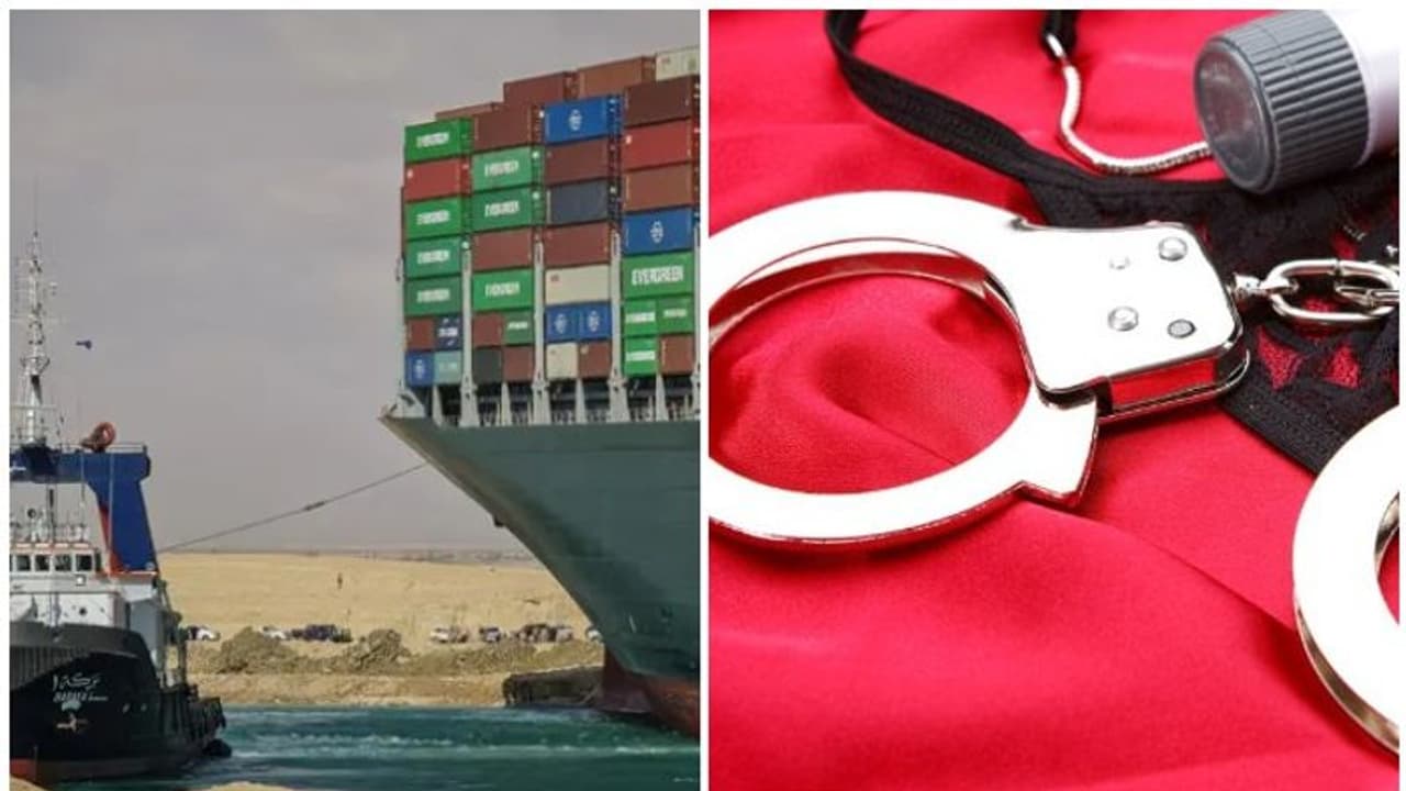 സൂയസ് കനാലിലെ ബ്ലോക്കിൽ പെട്ടുകിടക്കുന്നത് 20 കണ്ടെയ്നർ നിറയെ സെക്സ് ടോയ്സ് കൊണ്ടുവരുന്ന ഒരു ചരക്കുകപ്പലും സൂയസ് കനാലിലെ ബ്ലോക്കിൽ പെട്ടുകിടക്കുന്നത് 20 കണ്ടെയ്നർ നിറയെ സെക്സ് ടോയ്സ് കൊണ്ടുവരുന്ന ഒരു ചരക്കുകപ്പലും
