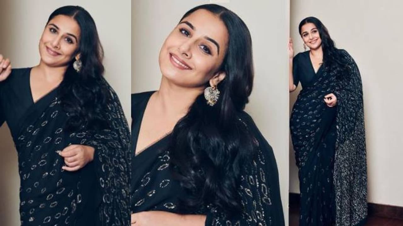 ബ്ലാക്കില്‍ ബ്യൂട്ടിഫുള്‍; സാരിയിൽ തിളങ്ങി വിദ്യ ബാലന്‍