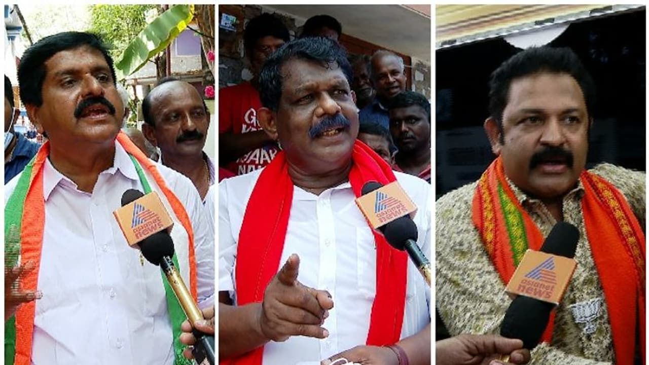 തിരുവനന്തപുരത്തെ മത്സരചിത്രം മാറുന്നു; മണ്ഡലത്തില് കടുത്ത ത്രികോണപ്പോര്, ചങ്കിടിപ്പേറി മുന്നണികൾ തിരുവനന്തപുരത്തെ മത്സരചിത്രം മാറുന്നു; മണ്ഡലത്തില് കടുത്ത ത്രികോണപ്പോര്, ചങ്കിടിപ്പേറി മുന്നണികൾ