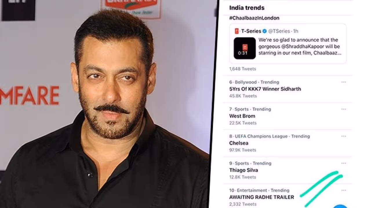 Salman Khan starrer 'Radhe: Your Wanted Bhai' trailer awaits, fans took social media by storm Salman Khan starrer 'Radhe: Your Wanted Bhai' trailer awaits, fans took social media by storm