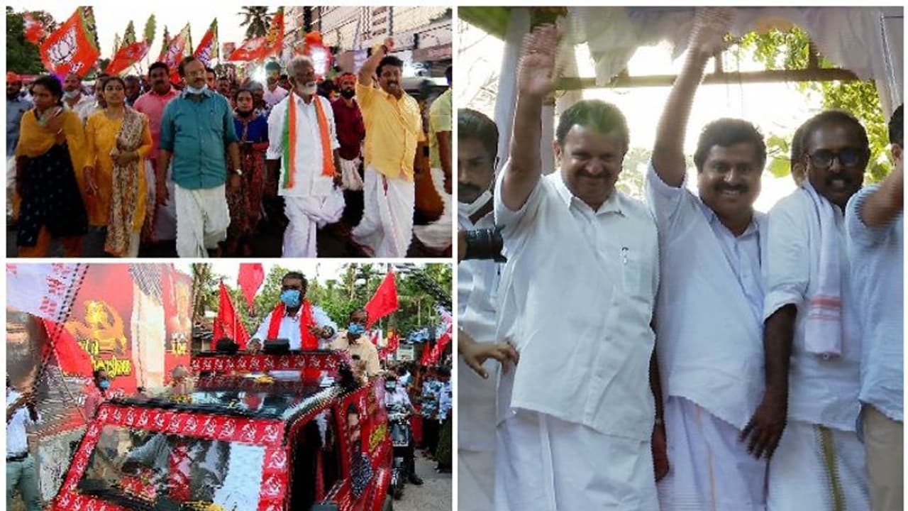 തിളച്ചുമറിഞ്ഞ് നേമം; കോ മാ സഖ്യമെന്ന് കുമ്മനം, മാ ബി സഖ്യം പറഞ്ഞ് മുരളീധരന്, ജയിക്കുമെന്ന് ശിവന്കുട്ടി തിളച്ചുമറിഞ്ഞ് നേമം; കോ മാ സഖ്യമെന്ന് കുമ്മനം, മാ ബി സഖ്യം പറഞ്ഞ് മുരളീധരന്, ജയിക്കുമെന്ന് ശിവന്കുട്ടി