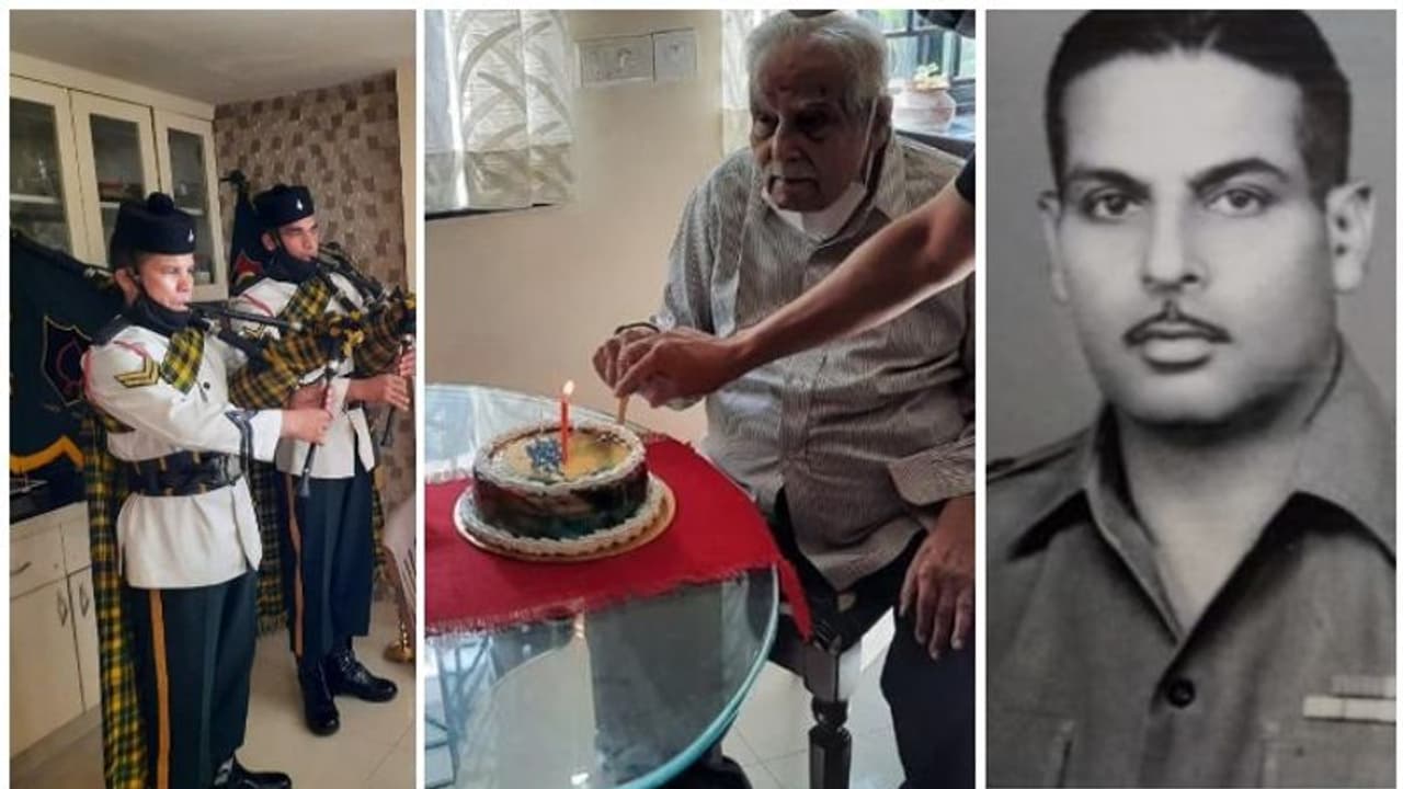 മലയാളി കേണലിന്റെ നൂറാം ജന്മദിനം ആഘോഷിക്കാൻ റാഞ്ചിയിൽ നിന്ന് കേക്കുമായി പറന്നെത്തി ഗൂർഖാ റജിമെൻറ് മലയാളി കേണലിന്റെ നൂറാം ജന്മദിനം ആഘോഷിക്കാൻ റാഞ്ചിയിൽ നിന്ന് കേക്കുമായി പറന്നെത്തി ഗൂർഖാ റജിമെൻറ്