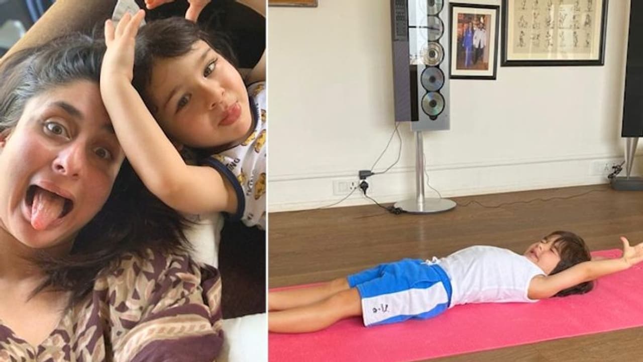 Taimur Ali Khan stretches on yoga mat; happy mommy Kareena Kapoor shares the picture
