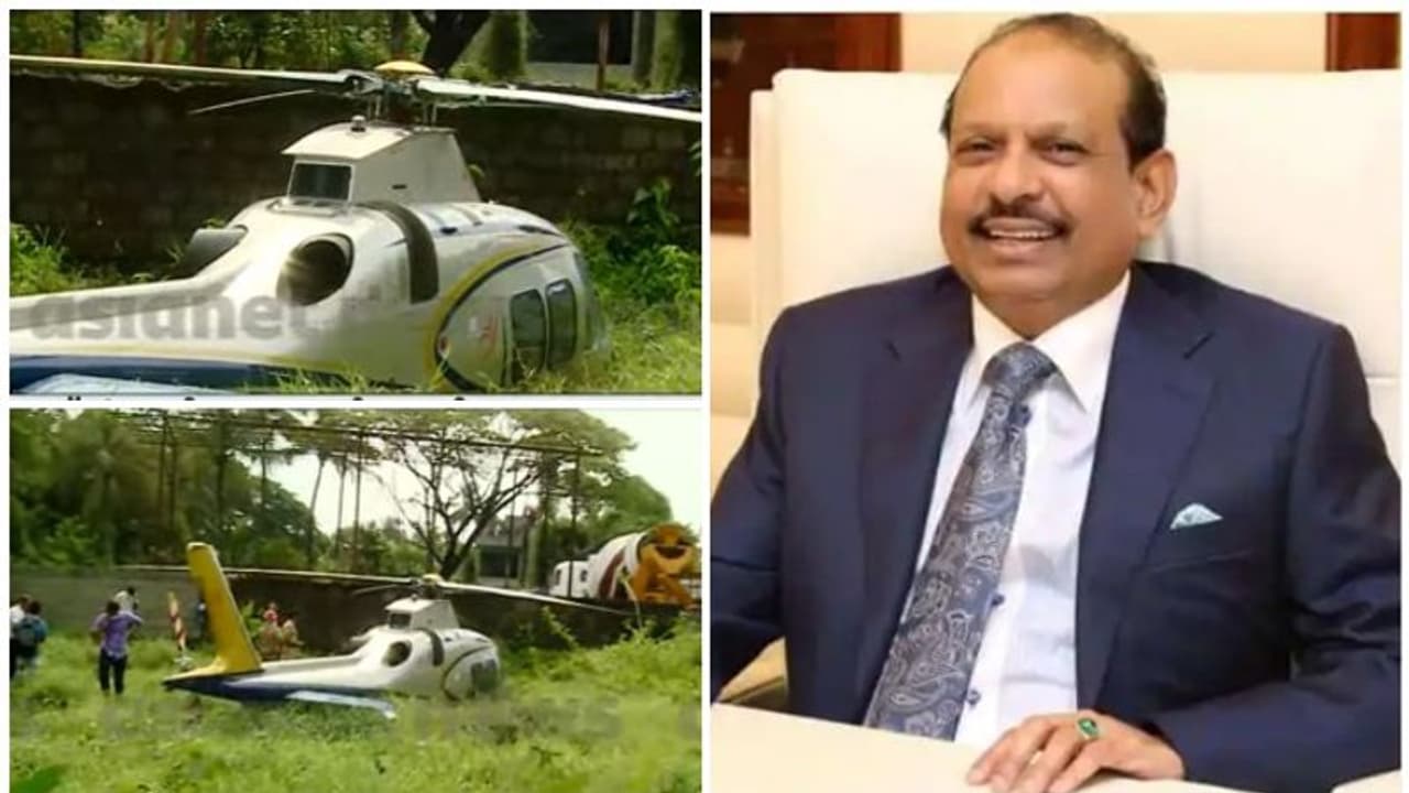 എം എ യൂസഫലി ആശുപത്രി വിട്ടു; ഹെലികോപ്റ്റർ ചതുപ്പിൽ നിന്ന് മാറ്റി എം എ യൂസഫലി ആശുപത്രി വിട്ടു; ഹെലികോപ്റ്റർ ചതുപ്പിൽ നിന്ന് മാറ്റി