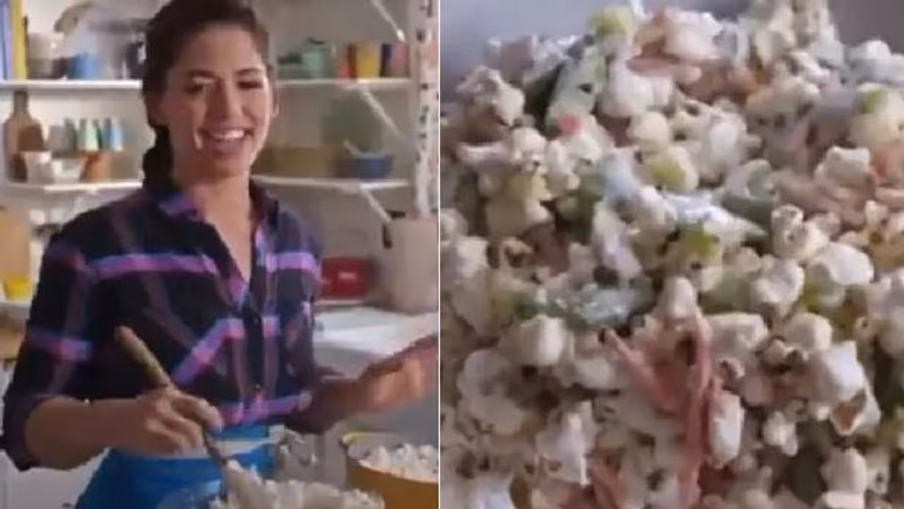 പോപ്പ്‌കോണ്‍ സാലഡുമായി ഫുഡ് ബ്ലോഗര്‍; ക്രൂരതയെന്ന് സോഷ്യല്‍ മീഡിയ