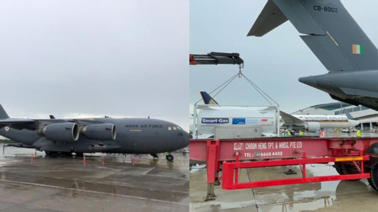 കൊവിഡ് പ്രതിസന്ധി; സിംഗപ്പൂരില് നിന്നും ഓക്സിജന് എത്തിക്കാനൊരുങ്ങി വ്യോമസേന കൊവിഡ് പ്രതിസന്ധി; സിംഗപ്പൂരില് നിന്നും ഓക്സിജന് എത്തിക്കാനൊരുങ്ങി വ്യോമസേന