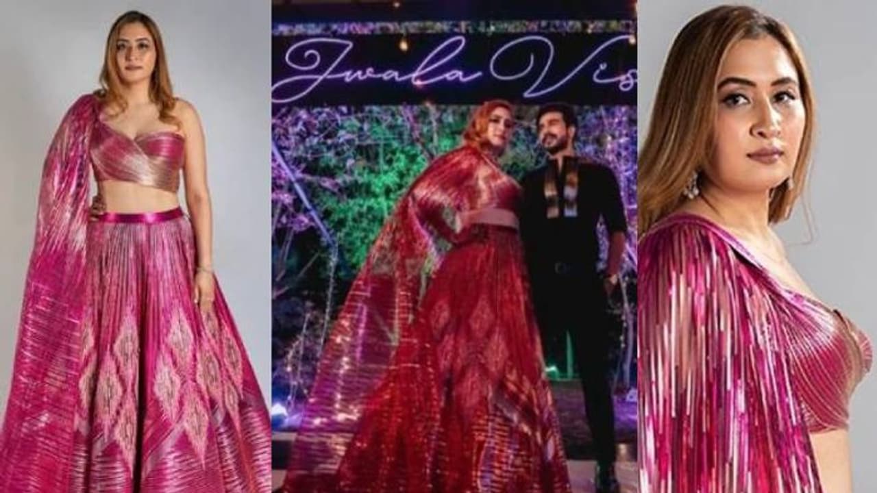 പിങ്കില് തിളങ്ങി ജ്വാല; വിവാഹ സല്ക്കാരത്തിന് ഒരുക്കിയ ലെഹങ്കയുടെ രഹസ്യം പറഞ്ഞ് ഡിസൈനർ... പിങ്കില് തിളങ്ങി ജ്വാല; വിവാഹ സല്ക്കാരത്തിന് ഒരുക്കിയ ലെഹങ്കയുടെ രഹസ്യം പറഞ്ഞ് ഡിസൈനർ...