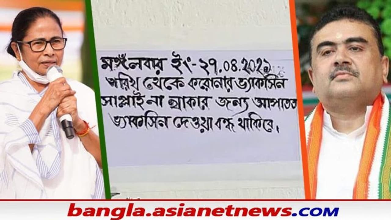 বিধানসভা নির্বাচনের 'হটসিট' নন্দীগ্রামেও করোনা ভ্যাকসিন অমিল, নোটিশ দিল গ্রামীণ হাসপাতাল বিধানসভা নির্বাচনের 'হটসিট' নন্দীগ্রামেও করোনা ভ্যাকসিন অমিল, নোটিশ দিল গ্রামীণ হাসপাতাল