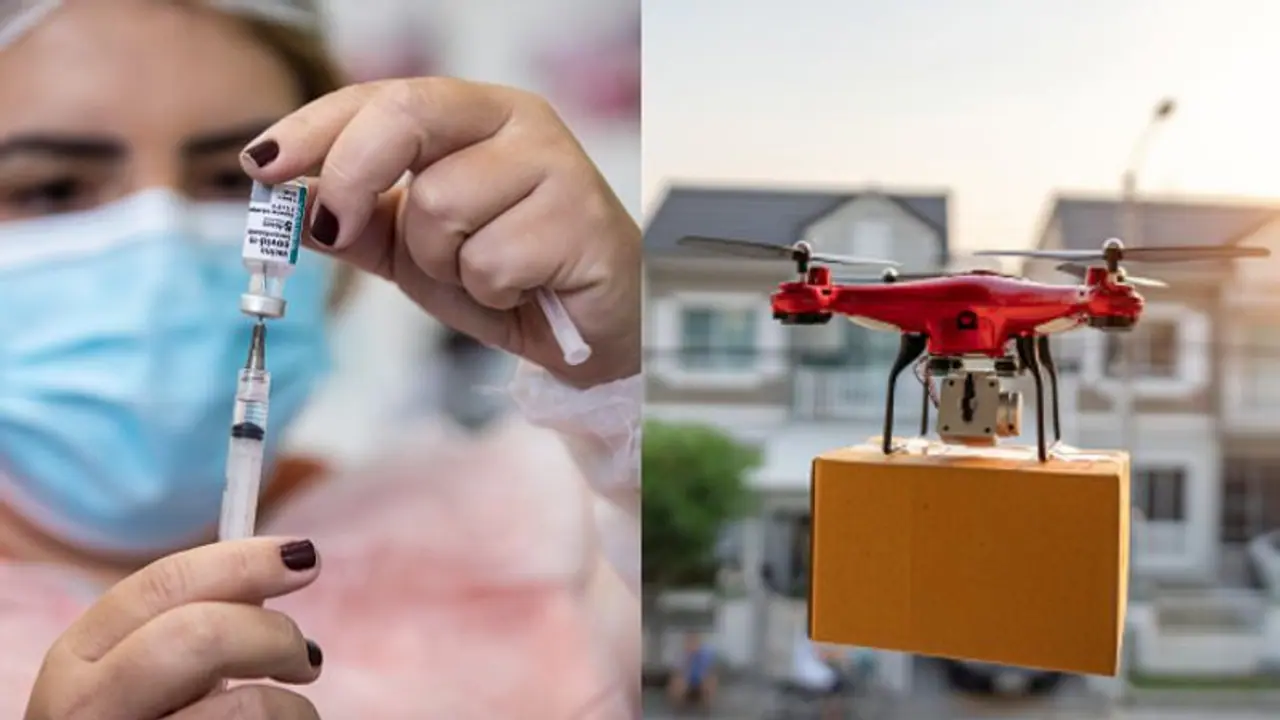 Covid19| ಡ್ರೋನ್‌ನಲ್ಲಿ ಕೋವಿಡ್‌ ಲಸಿಕೆ ಪೂರೈಕೆ..!